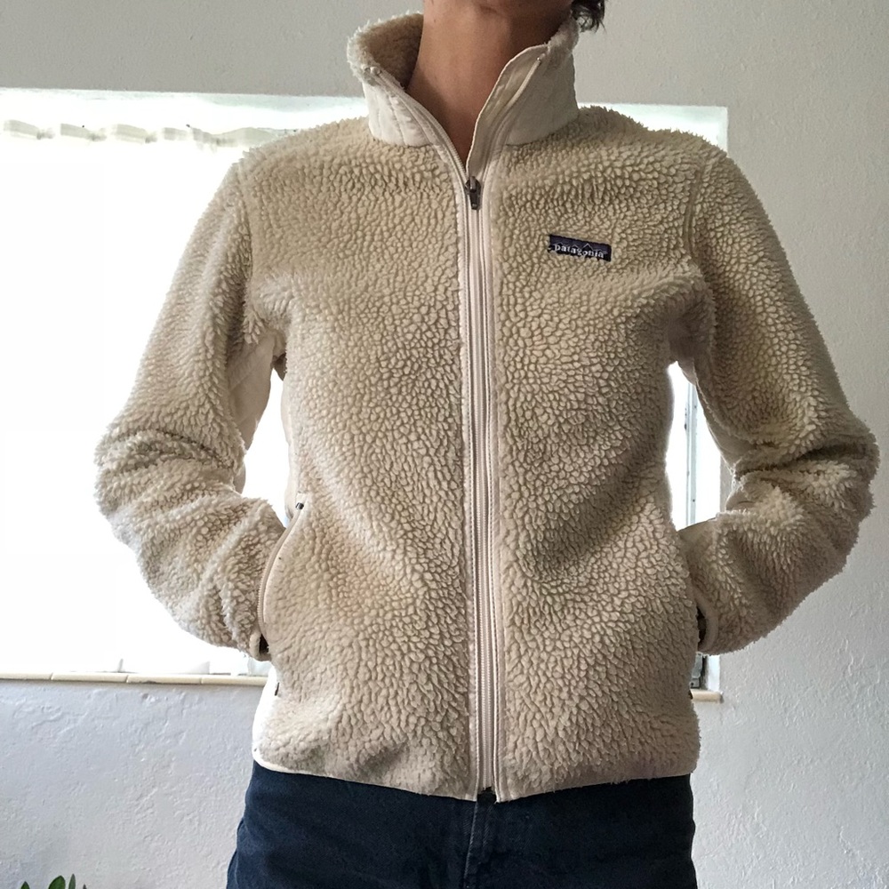 Patagonia cream white fleece small